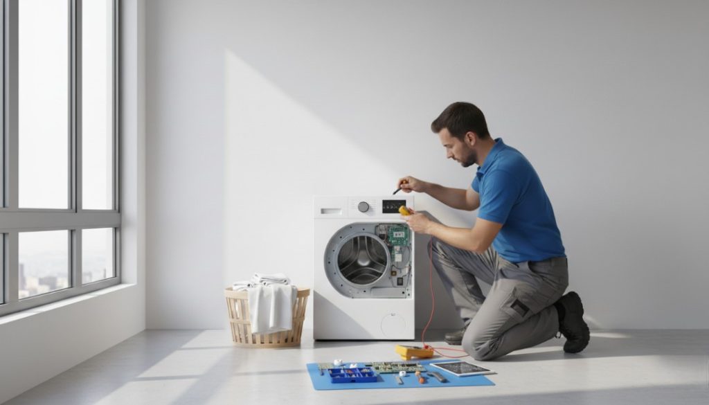Kỹ thuật viên sửa chữa thiết bị điện tử tận nơi giúp khách hàng tiết kiệm thời gian, đảm bảo sự tiện lợi và an tâm ngay tại nhà.