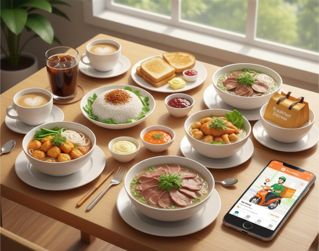 Mô hình kinh doanh bữa sáng online với cà phê, bánh mì và các món ăn truyền thống – giải pháp tiện lợi cho startup ít vốn trong ngành F&B.