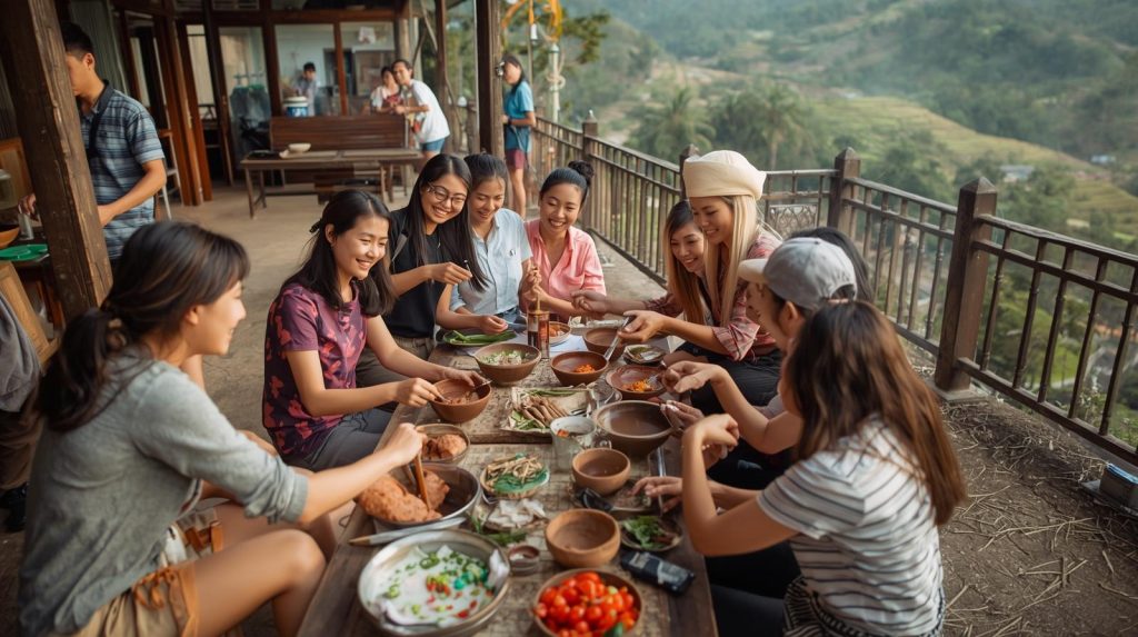 Du khách hòa mình vào văn hóa địa phương – khi du lịch không chỉ là đi chơi, mà là sống và cảm nhận.