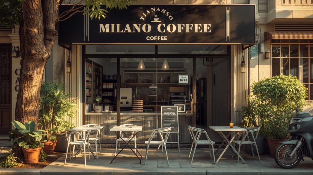 Mô hình quán cà phê nhỏ Milano Coffee – biểu tượng của khởi nghiệp bình dân nhưng đầy bản sắc Việt.